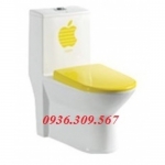 BỒN CẦU LIỀN KHỐI IN QUẢ TÁO VÀNG MÃ SỐ YWWY-8969